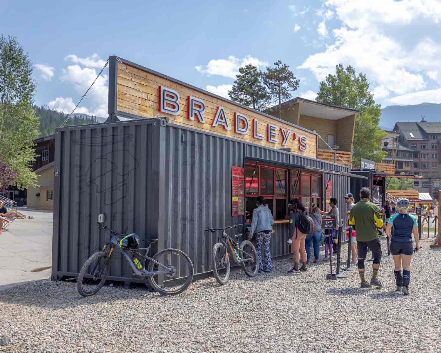 Bradley's custom shipping container kitchen at Winter Park Resort built by ROXBOX Containers.