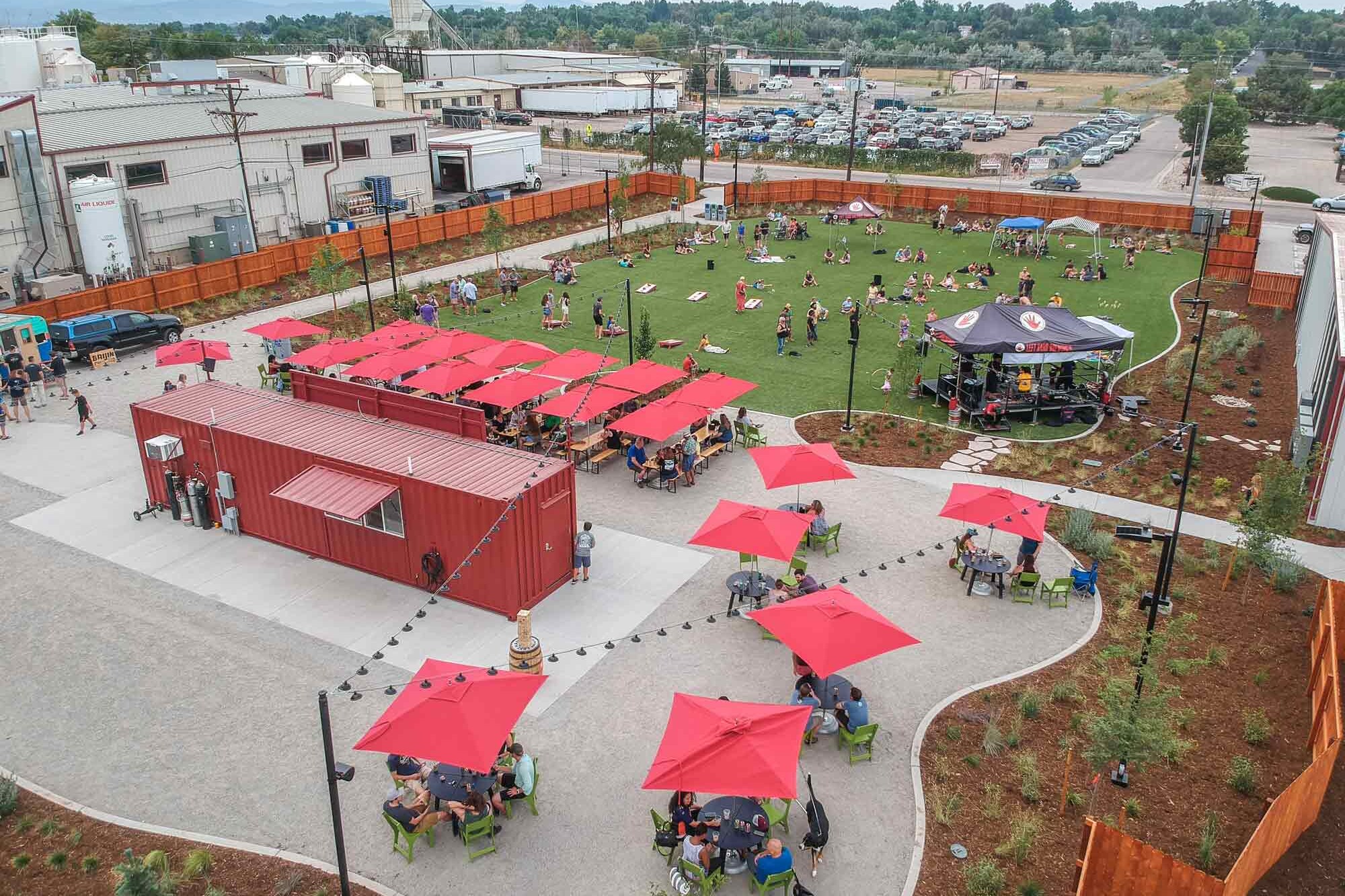 Left Hand Brewing Company custom shipping container bar built by ROXBOX Containers.