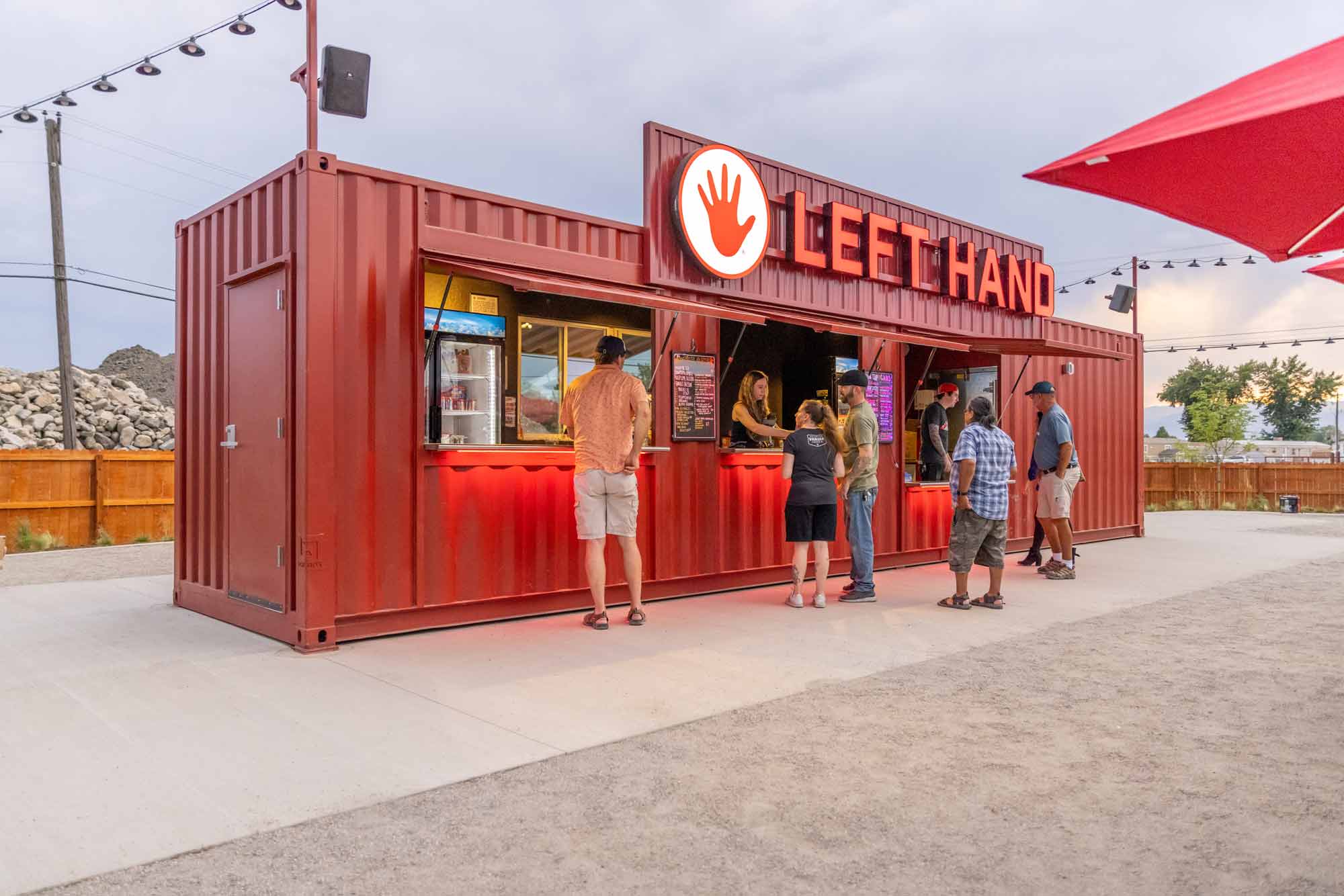 Left Hand Brewing Company custom shipping container bar built by ROXBOX Containers.